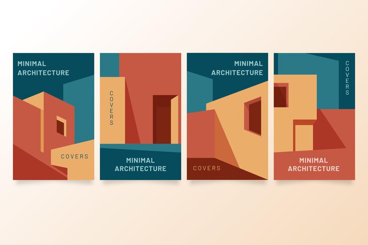 Free Vector minimal architecture covers template