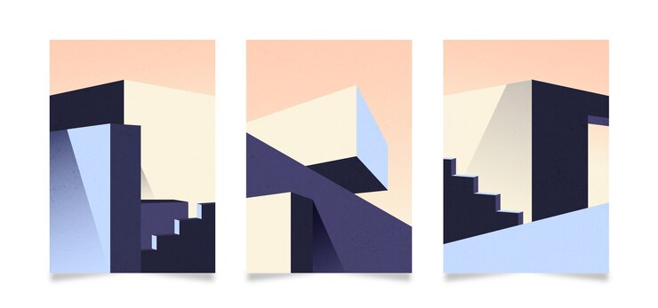 Free Vector minimal architecture covers template