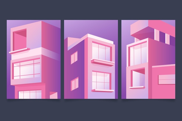 Free vector minimal architecture covers theme