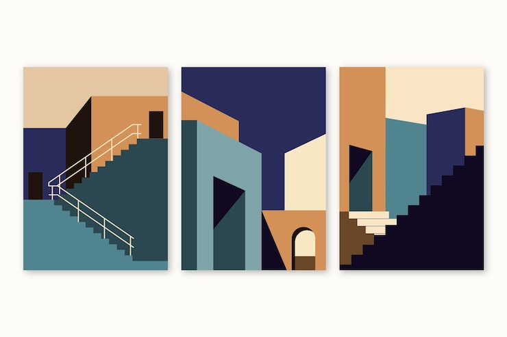 Free Vector minimal architecture covers