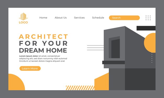 minimal architecture development landing page