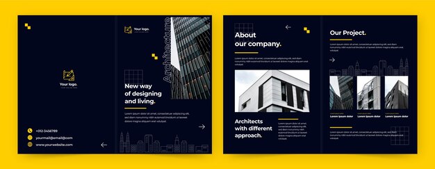 Minimal architecture project brochure