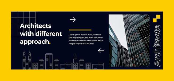 Free Vector minimal architecture project facebook cover