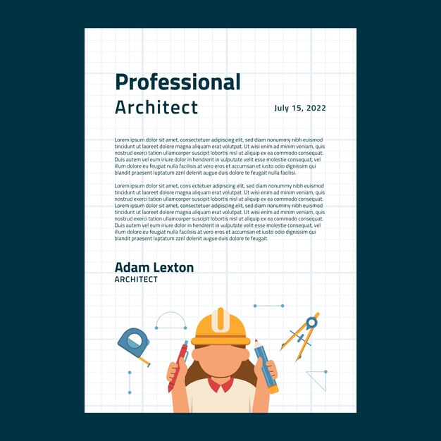 minimal architecture project letterhead template