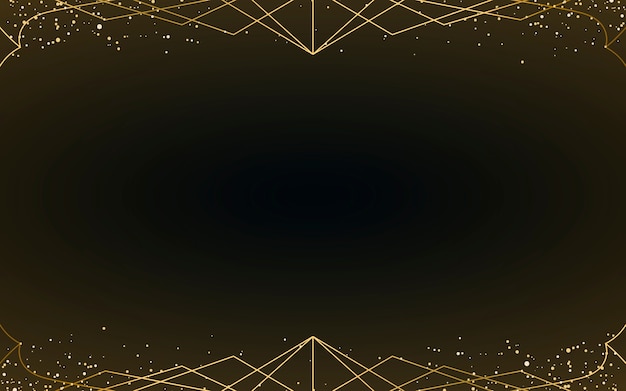 Бесплатное векторное изображение Минимальные обои арт-деко с декоративным золотым блеском
