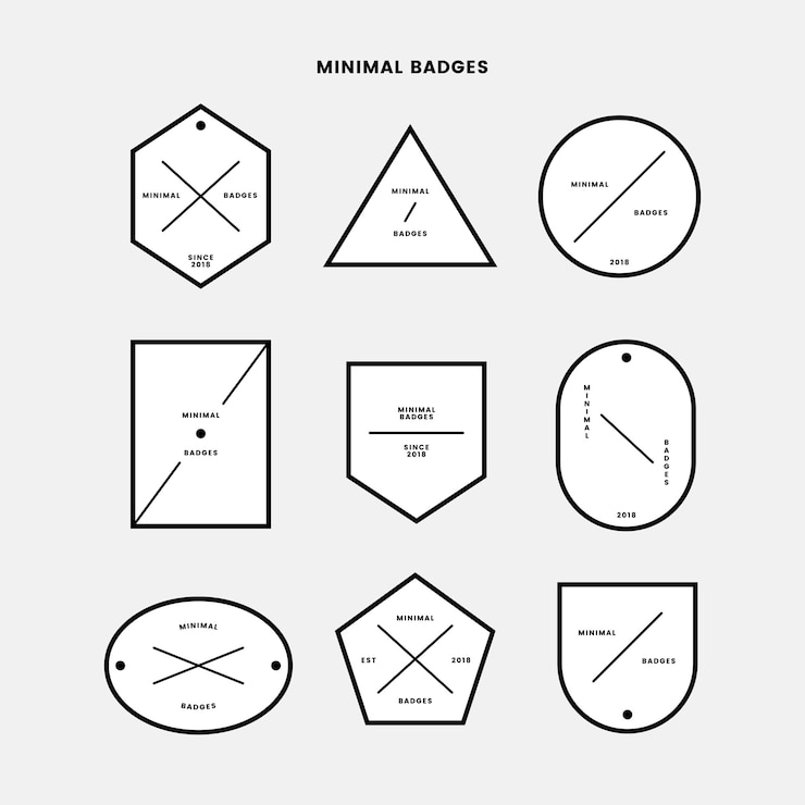 Free Vector minimal badge set