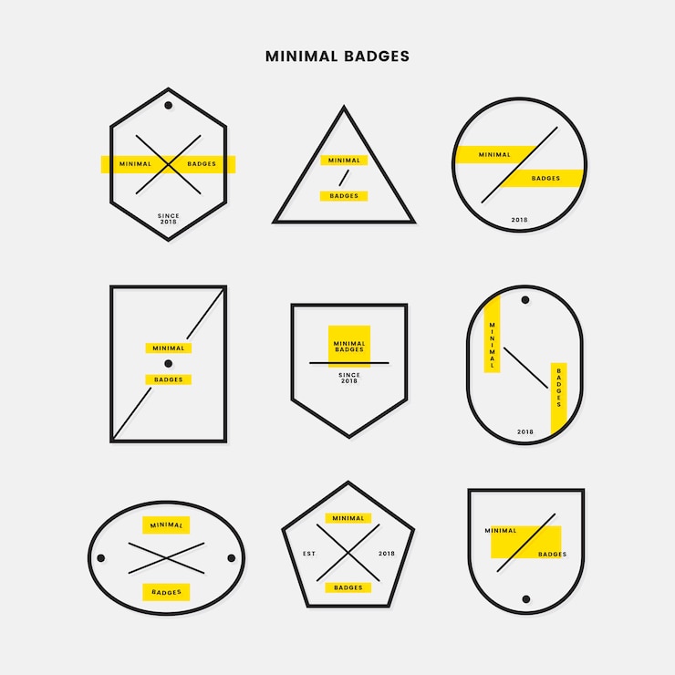 Free Vector minimal badge set