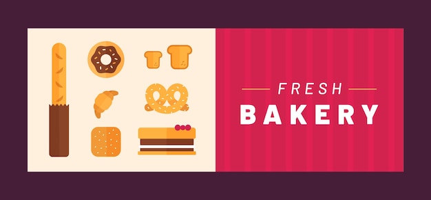 Minimal bakery shop facebook cover