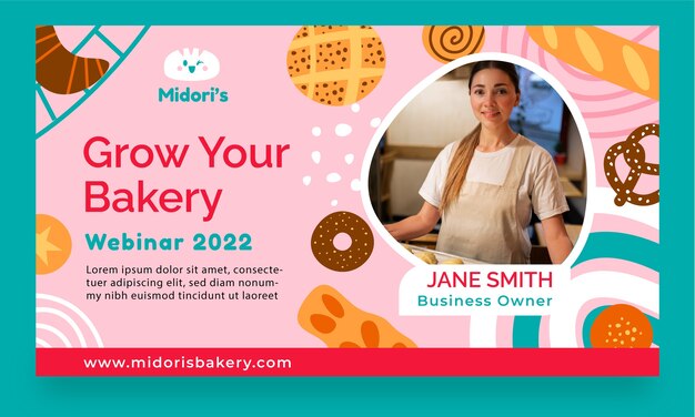 Minimal bakery webinar template