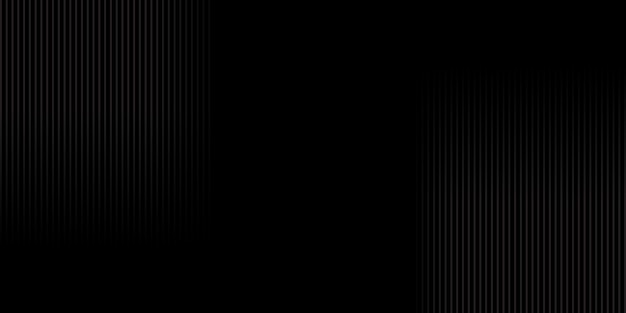 Minimal banner with black stripes design