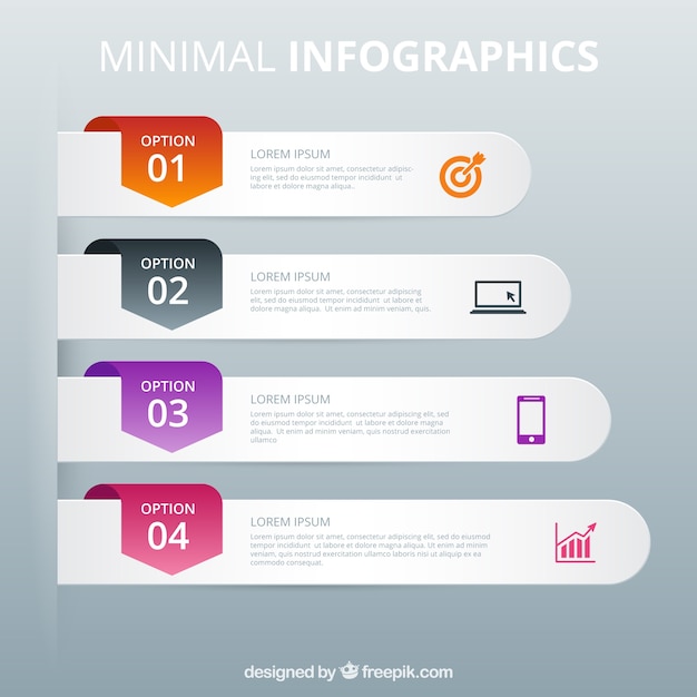 Минимальные баннеры инфографики