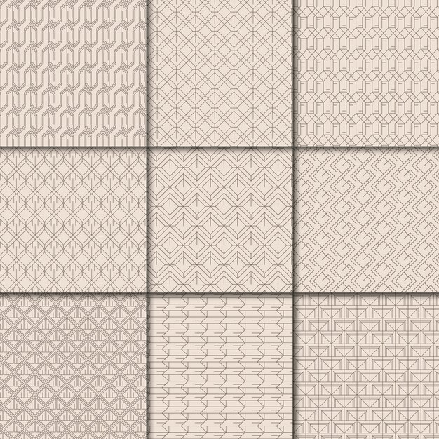 Minimal beige geometric pattern collection