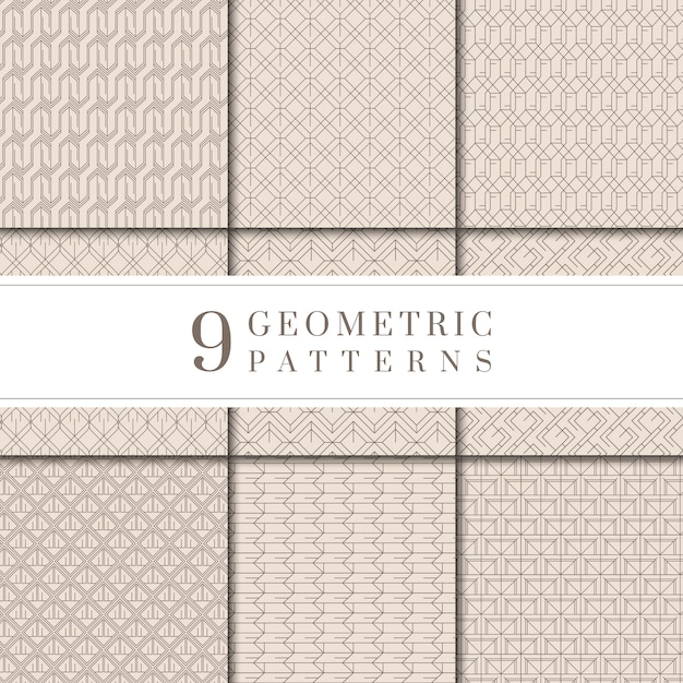 Collezione di motivi geometrici beige minimal