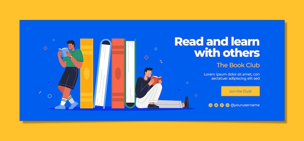 Minimal book club facebook cover