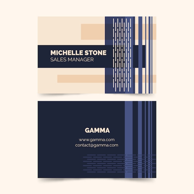 Minimal business card collection template