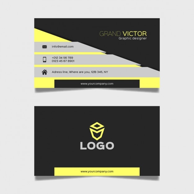 Free vector minimal business card design