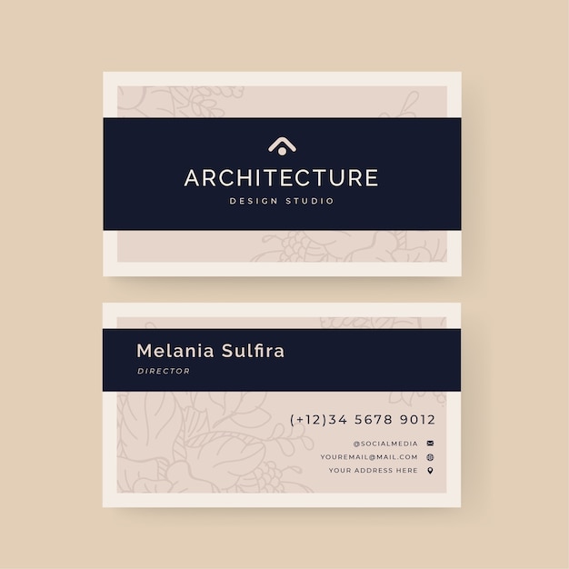 Free vector minimal business card template concept