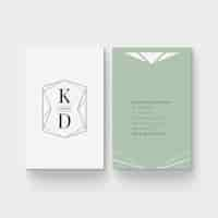 Free vector minimal business card template concept