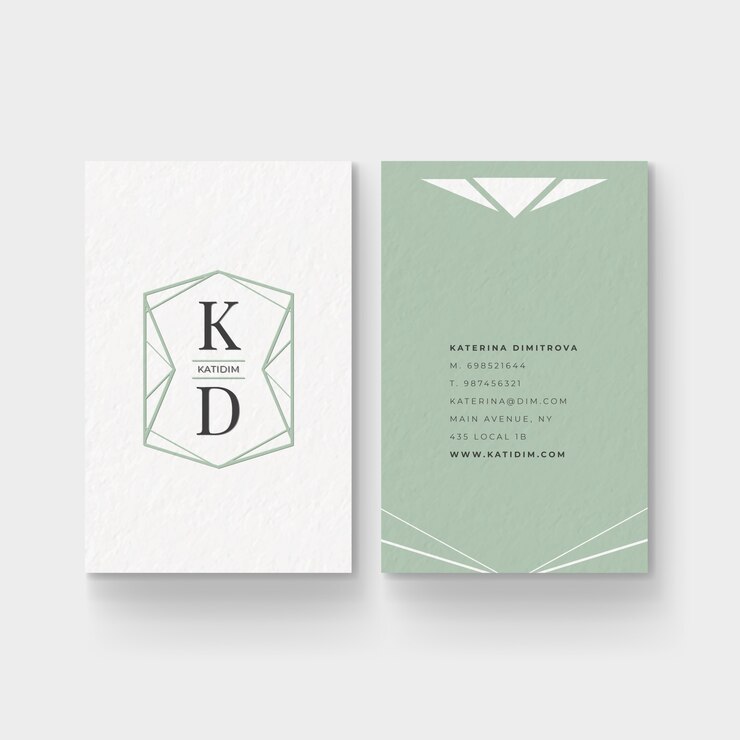 Free Vector minimal business card template concept