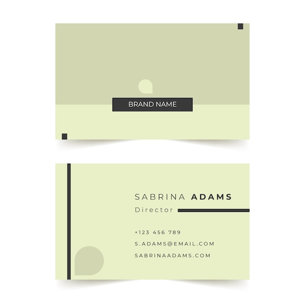 Minimal business card template set