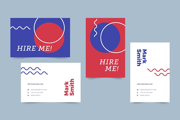Minimal business card template style