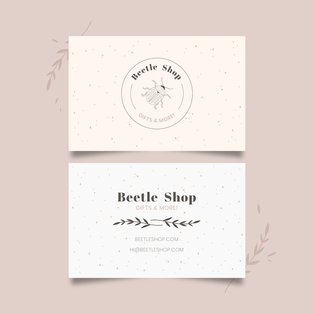 Free vector minimal business card template