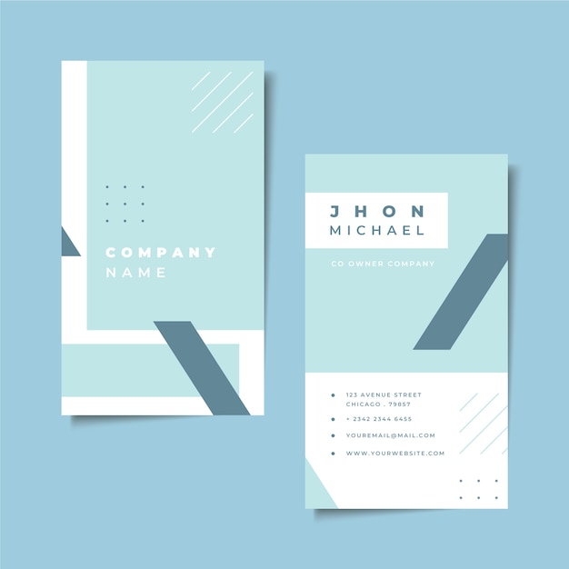 Free vector minimal business card template