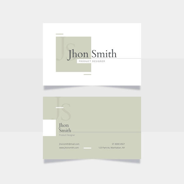 Free vector minimal business card template