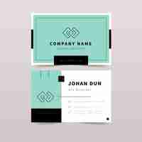 Free vector minimal business card template