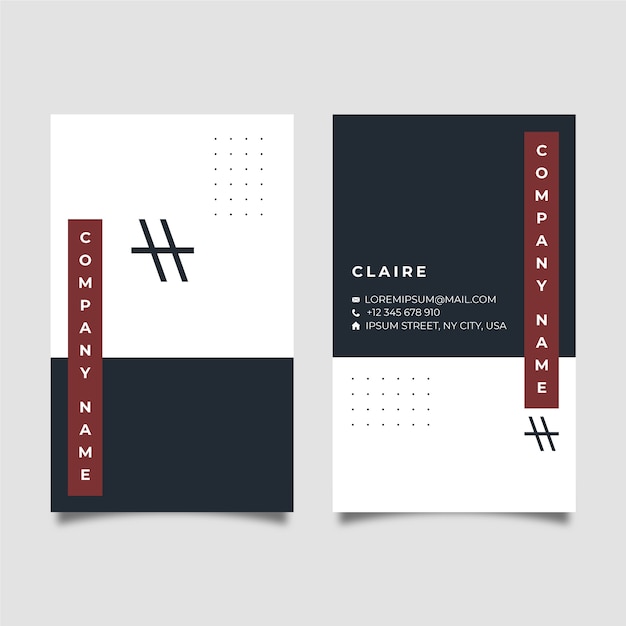 Free vector minimal business card template