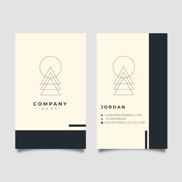 Download Free Minimal Business Card Template Free Vector Use our free logo maker to create a logo and build your brand. Put your logo on business cards, promotional products, or your website for brand visibility.