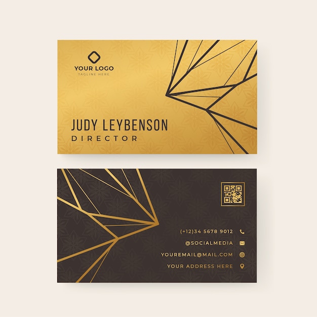 Free vector minimal business card template