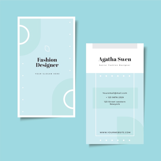 Free vector minimal business card template