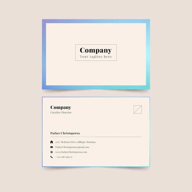 Free vector minimal business card template