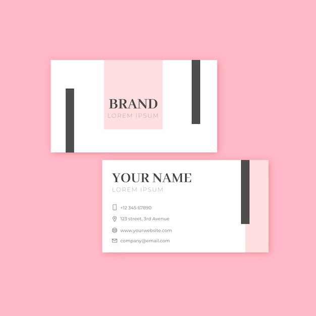 Free vector minimal business card template