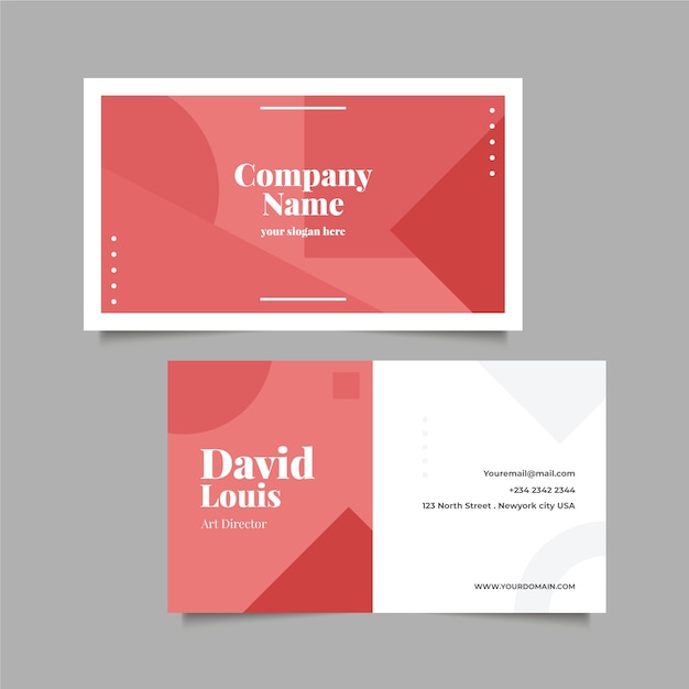 Free vector minimal business card template