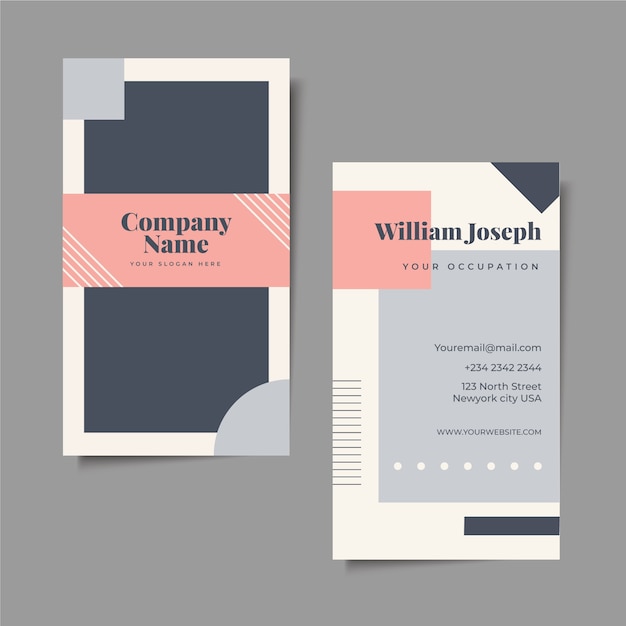 Free vector minimal business card template