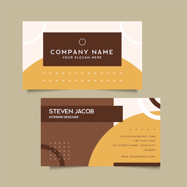 Free vector minimal business card template