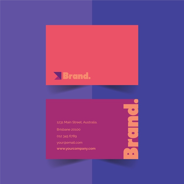 Free vector minimal business card template