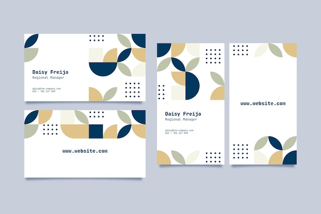 Free vector minimal business card template