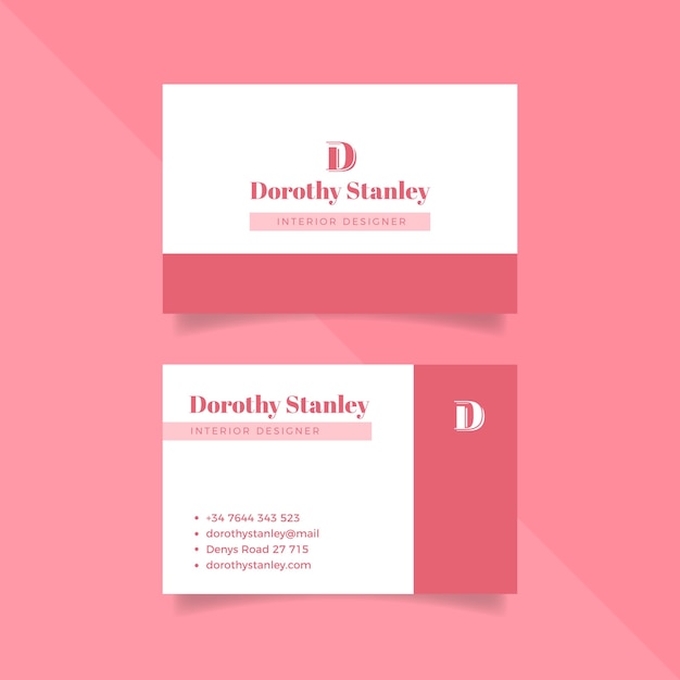 Minimal business card theme for template