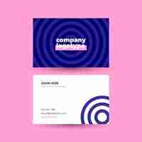 Free vector minimal business card with pink details