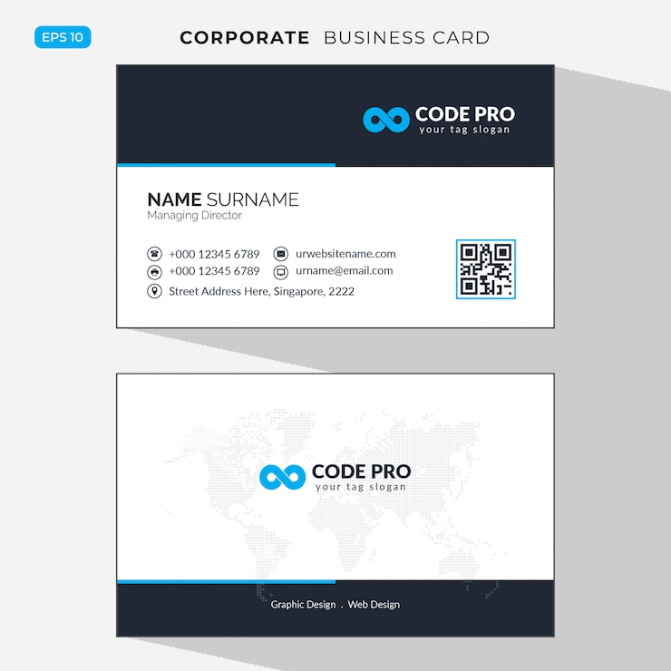 Free Vector minimal business card