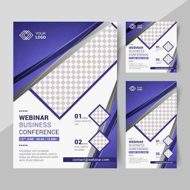 Free vector minimal business flyer template