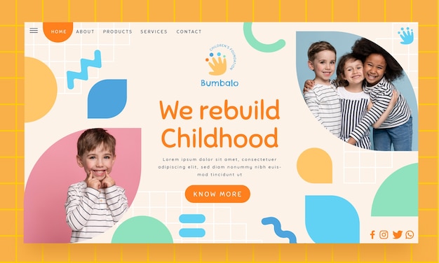 Minimal charity event landing page