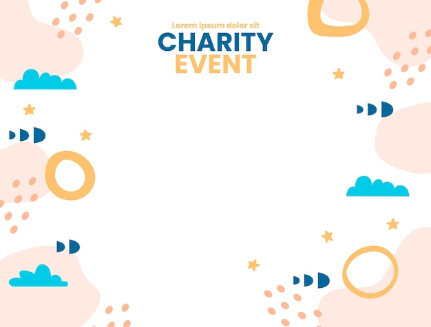 Free vector minimal charity event photocall template