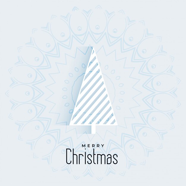 幾何学的な木のデザインと最小のクリスマスの挨拶