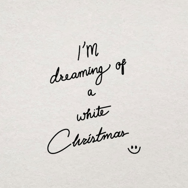 Minimal Christmas quote sticker, hand drawn ink typography vector