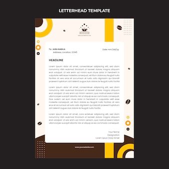 Minimal coffee shop letterhead template