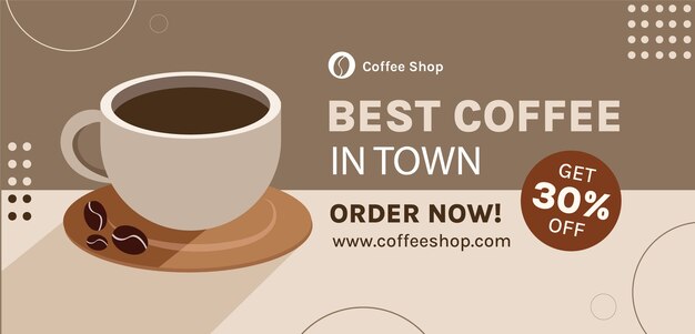 Minimal coffee shop sale background